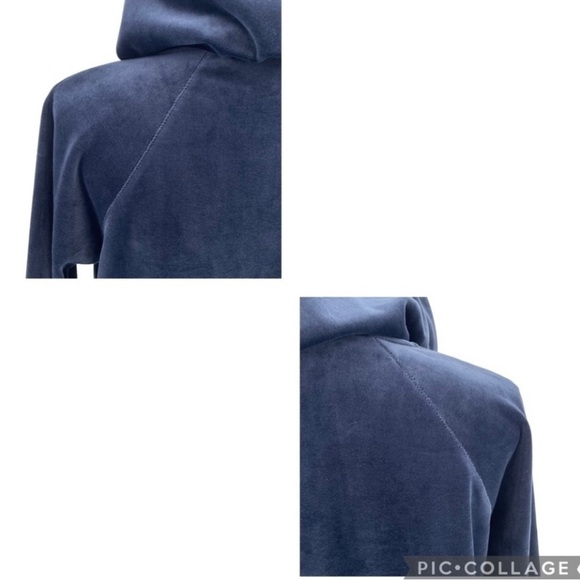 Anthropologie Saturday Sunday Velvet Velour Party Faux Wrap Hoodie Pullover S - Picture 10 of 15